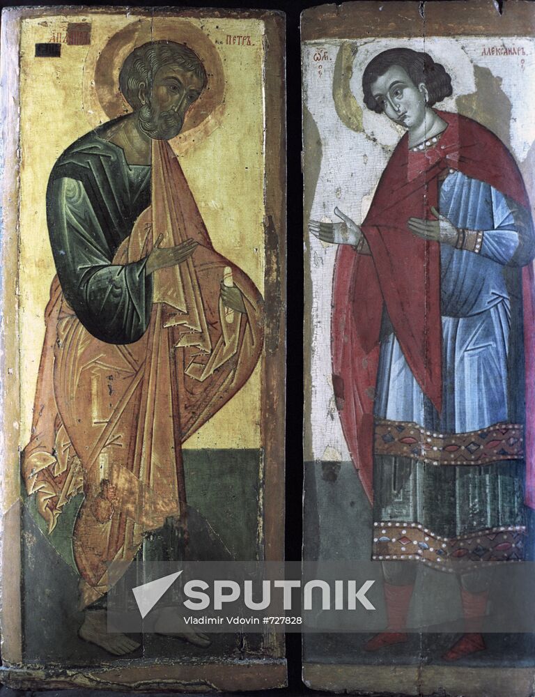 The icons "Peter the Apostle" and "Alexandre of Solun"