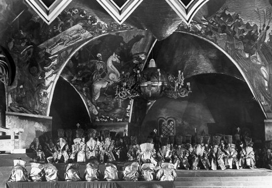 Scene of opera Boris Godunov by Modest Musorgsky