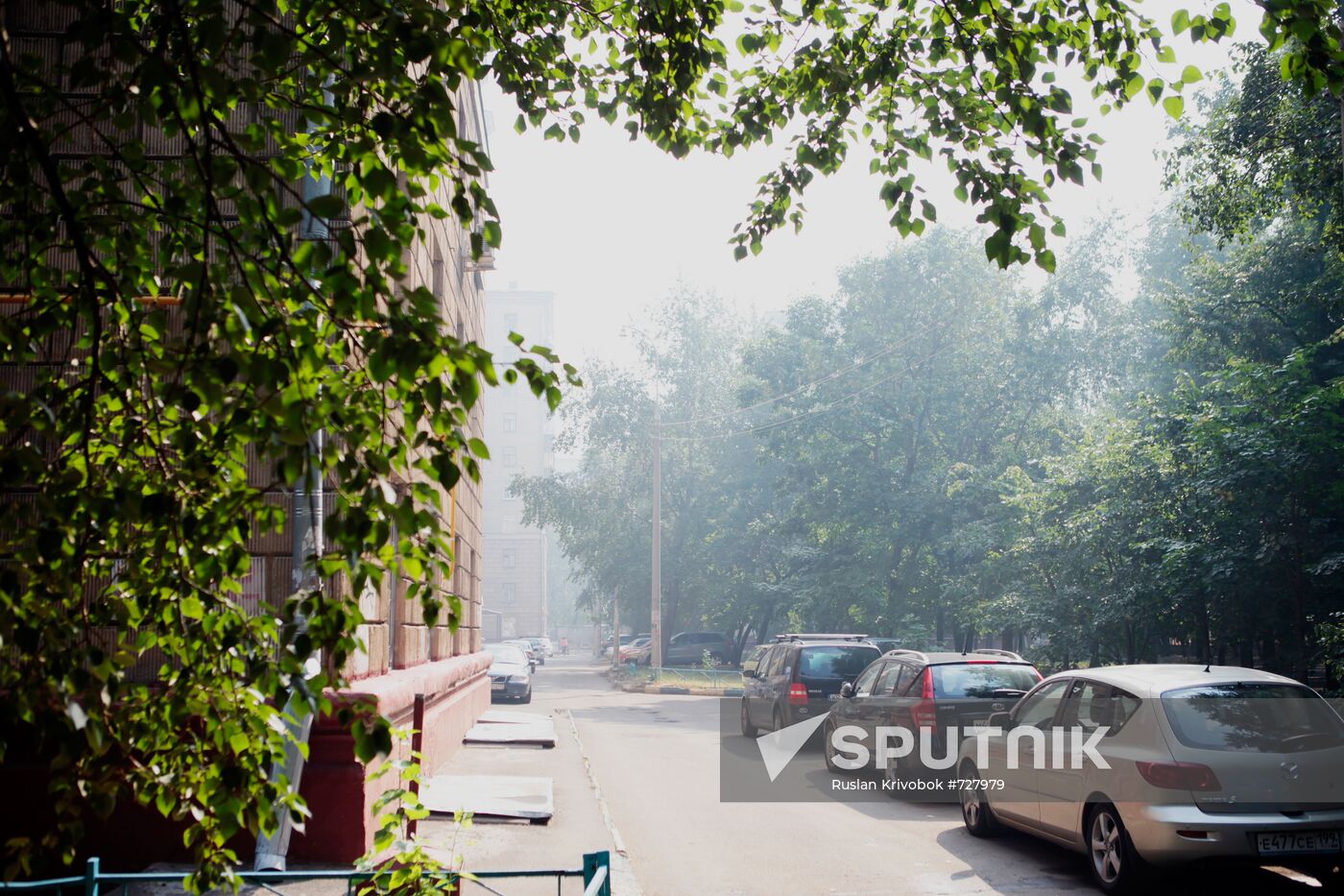 In courtyard of appartment house in Leningradskoye Highway