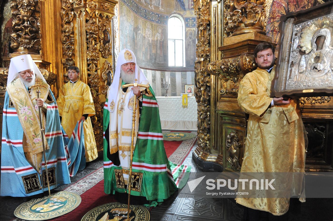 Patriarch Kirill at St. Sophia Cathedral in Kiev