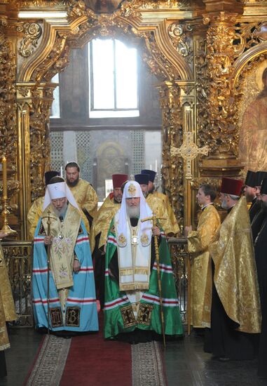 Patriarch Kirill, Metropolitan Vladimir at St. Sophia Cathedral
