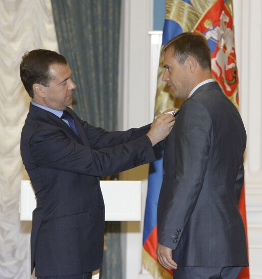 Dmitry Medvedev presents state awards in Kremlin