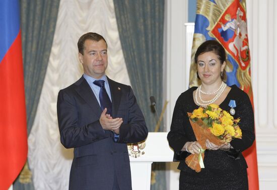 Dmitry Medvedev presents state awards in Kremlin