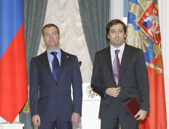 Dmitry Medvedev presents state awards in Kremlin