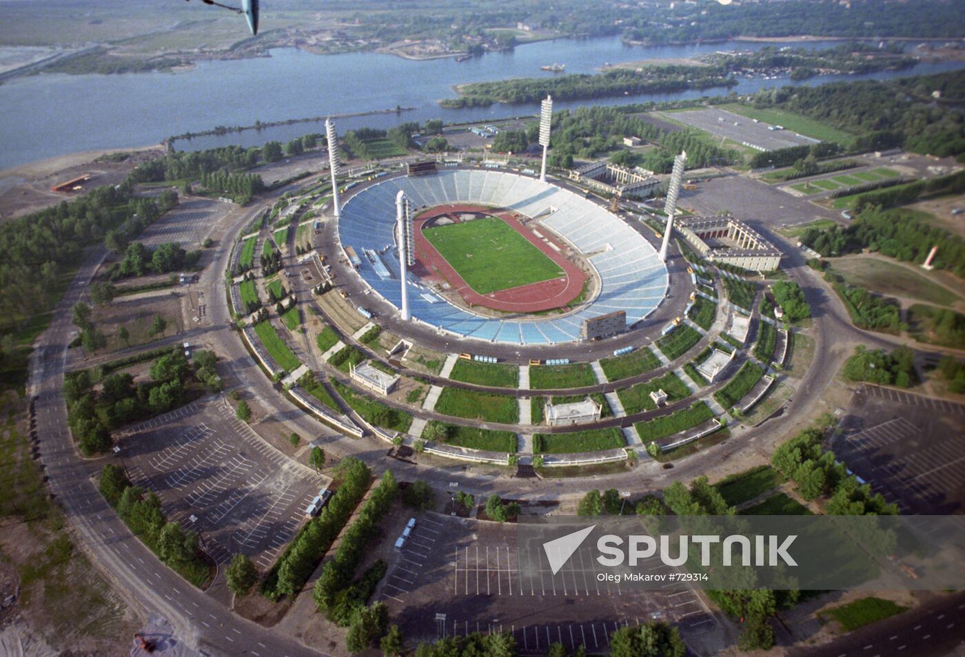 Top view on S.M. Kirov stadium in Leningrad