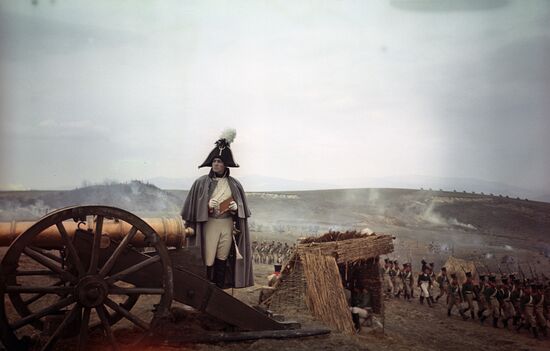On the set of the movie "War and Peace"