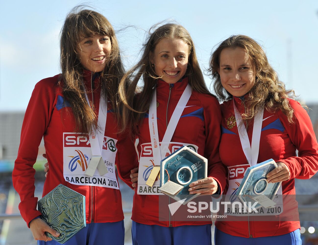 Anisya Kirdyapkina, Olga Kaniskina and Vera Sokolova