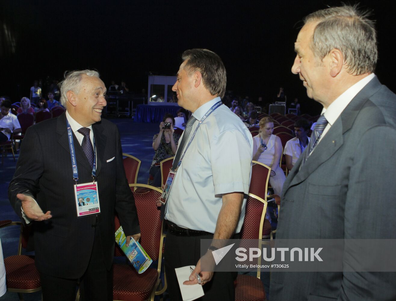 Franci Ascani, Vitaly Mutko, Shamil Tarpishchev