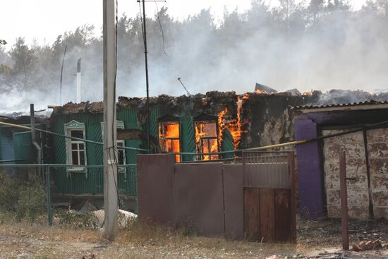 Fire in Maslovka village