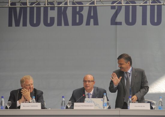 Vitaly Smirnov, Dmitry Chernyshenko, Rene Fasel