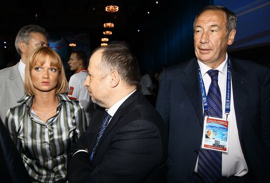 Svetlana Khorkina, Vladimir Lisin, Shamil Tarpischev