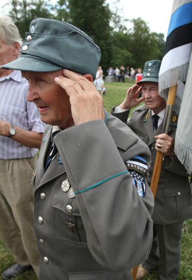 Veterans of 20th Waffen Grenadier Division of SS meet in Estonia