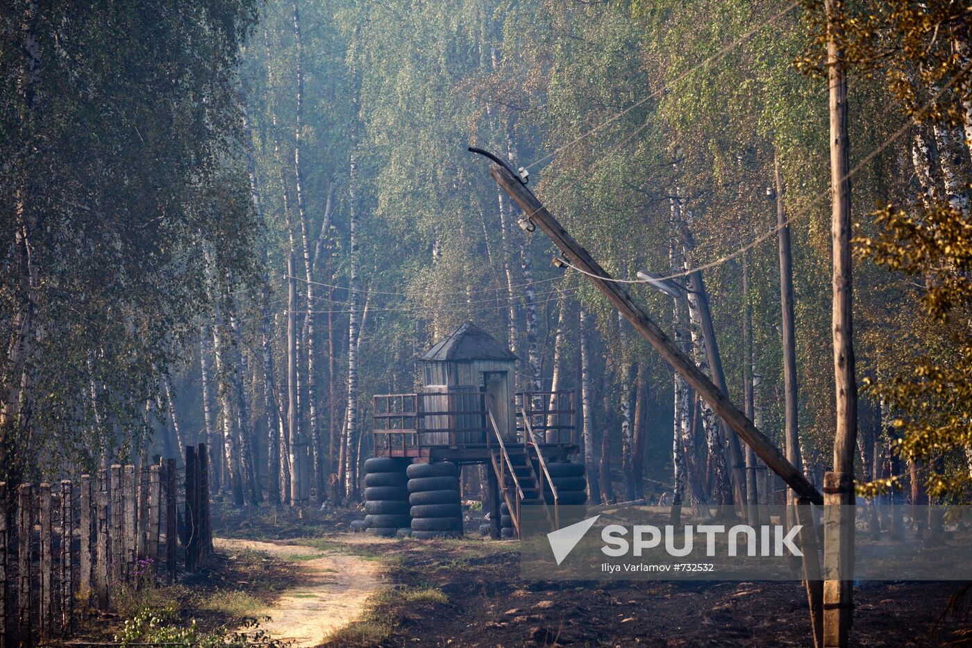 Forest fires in Moscow Region