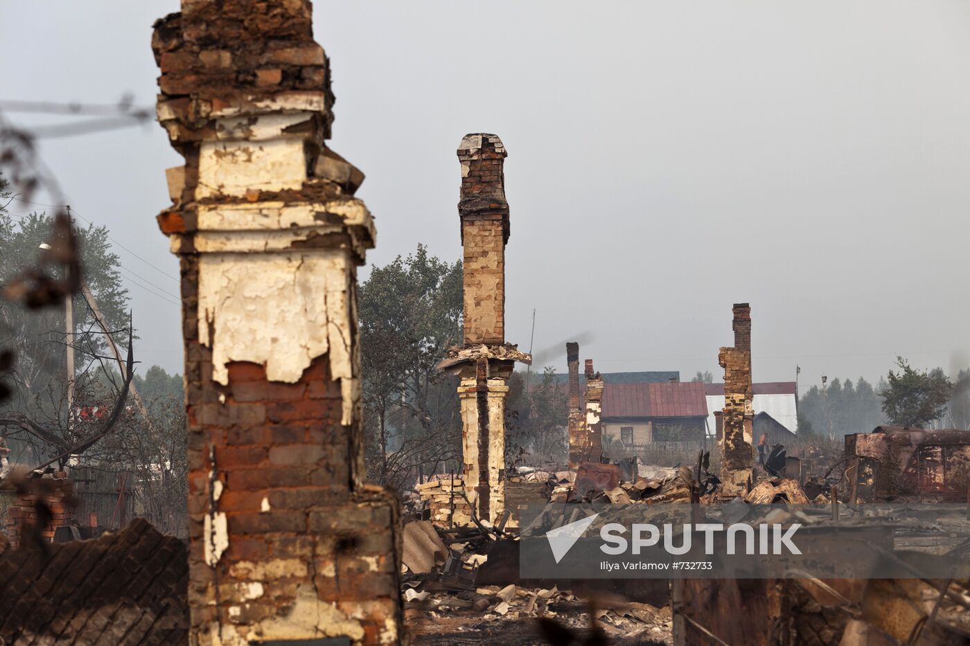 Forest fires in Moscow Region