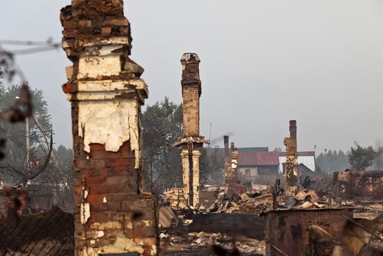 Forest fires in Moscow Region