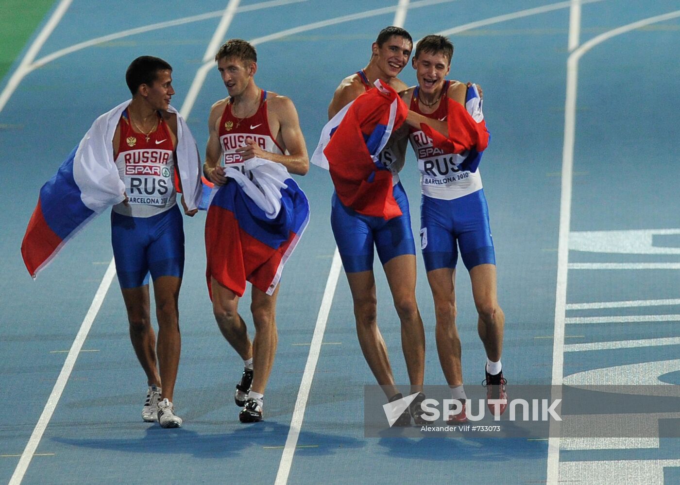 Russian men's national team won 4x400m relay