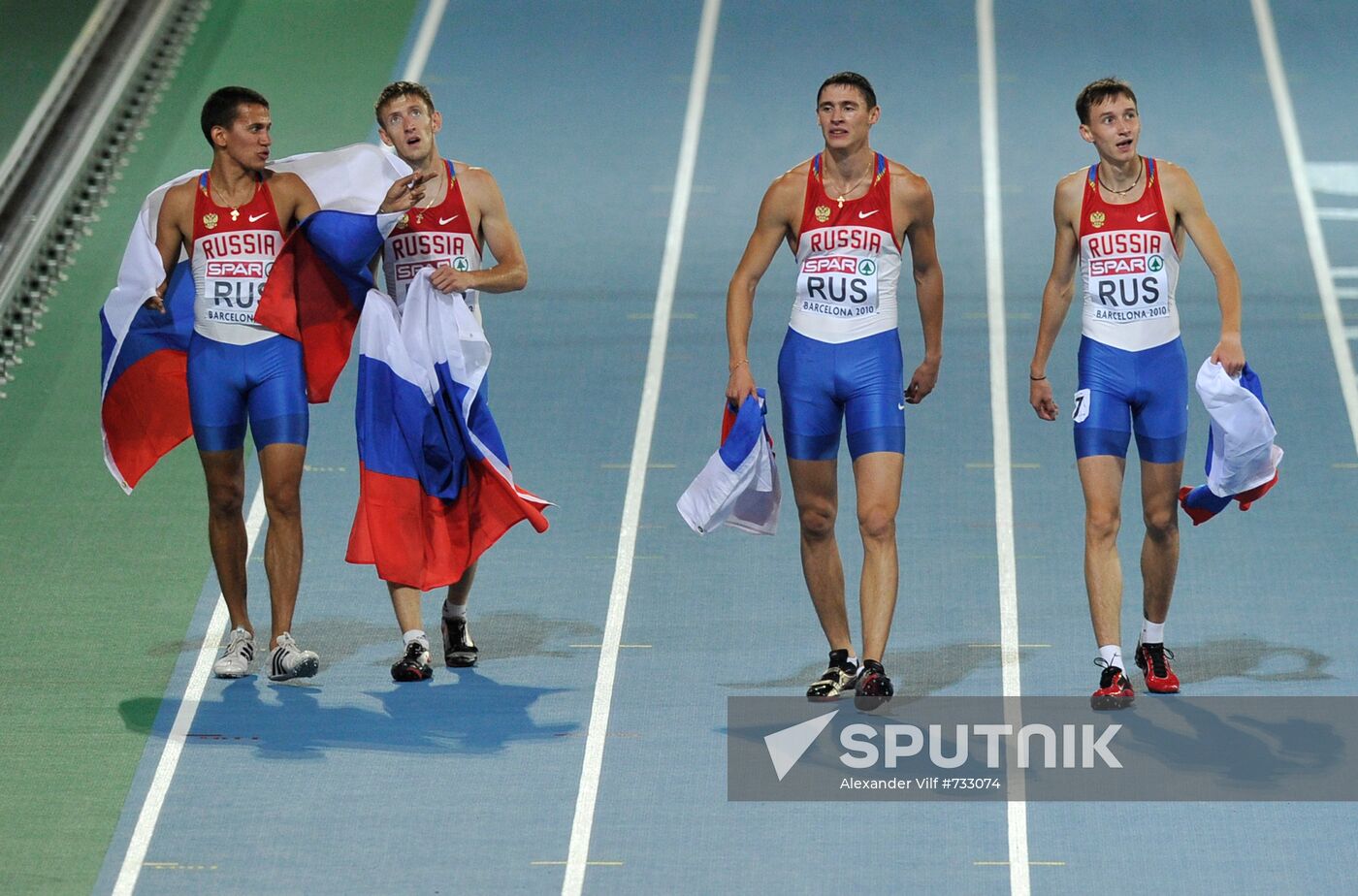 Russian men's national team won 4x400m relay