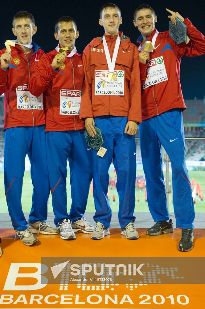 Russian men's national team won 4x400m relay