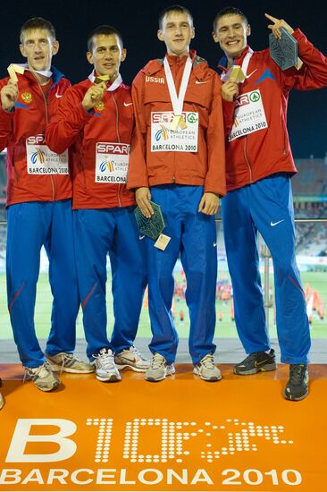 Russian men's national team won 4x400m relay