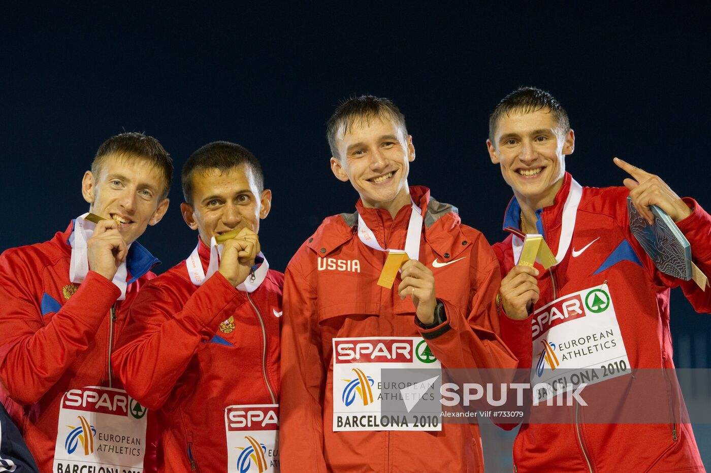 Russian men's national team won 4x400m relay