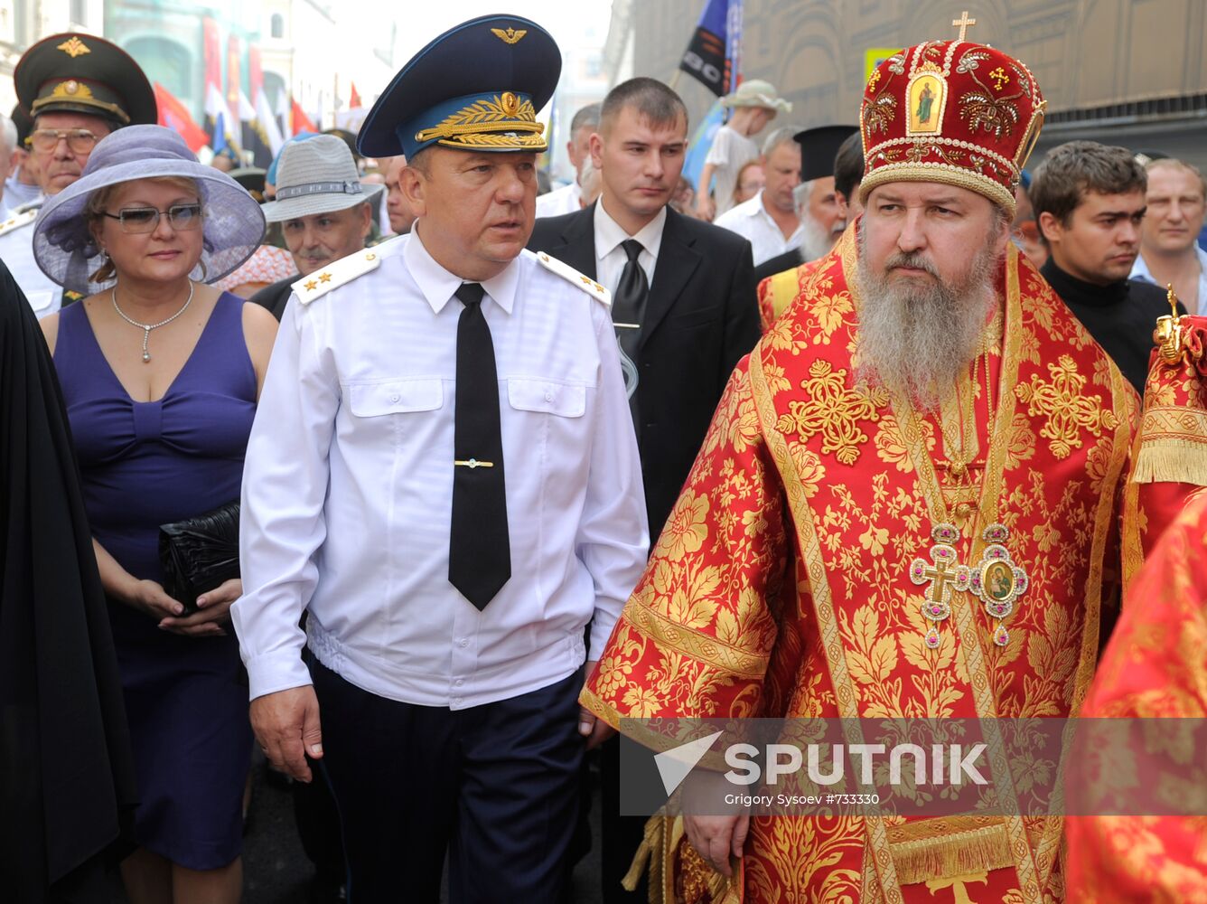 Vladimir Shamanov and bishop Kirill of Pavlovsky Posad