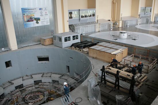 Generator hall of Sayano-Shushenskaya power plant