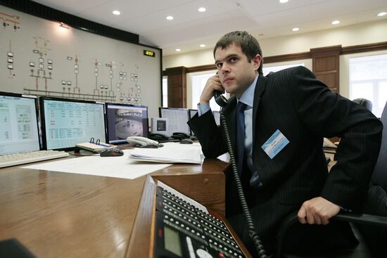 Main control center of Sayano-Shushenskaya power plant
