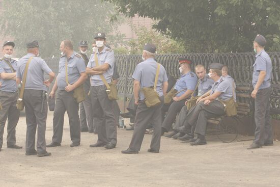 Police in Nizhny Novgorod Region's Vilya industrial village