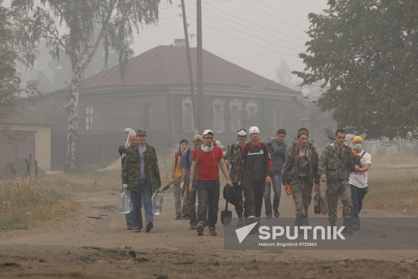 Volunteers in Nizhny Novgorod Region Vilya industrial village