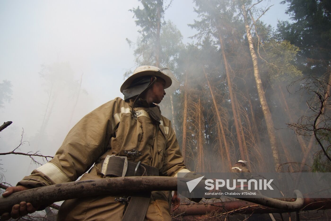 Wildfires in Moscow Regions's Noginsky district