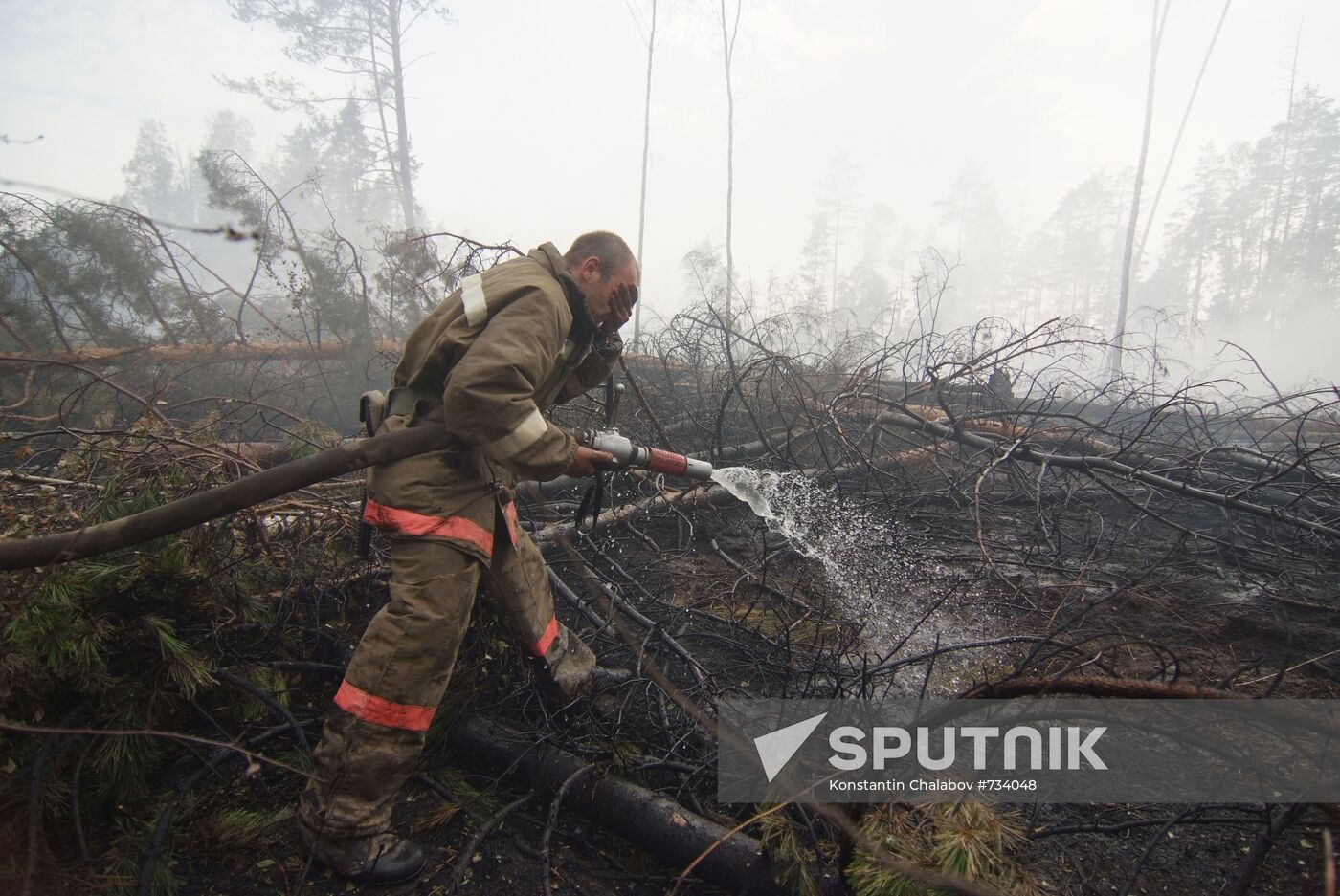 Wildfires in Moscow Regions's Noginsky district