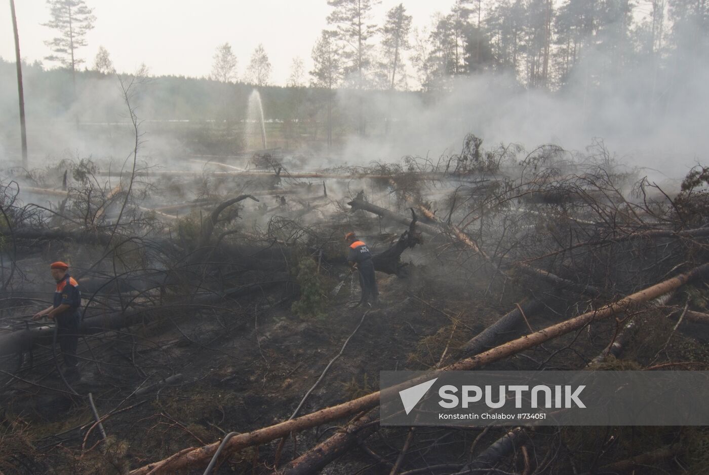 Wildfires in Moscow Regions's Noginsky district