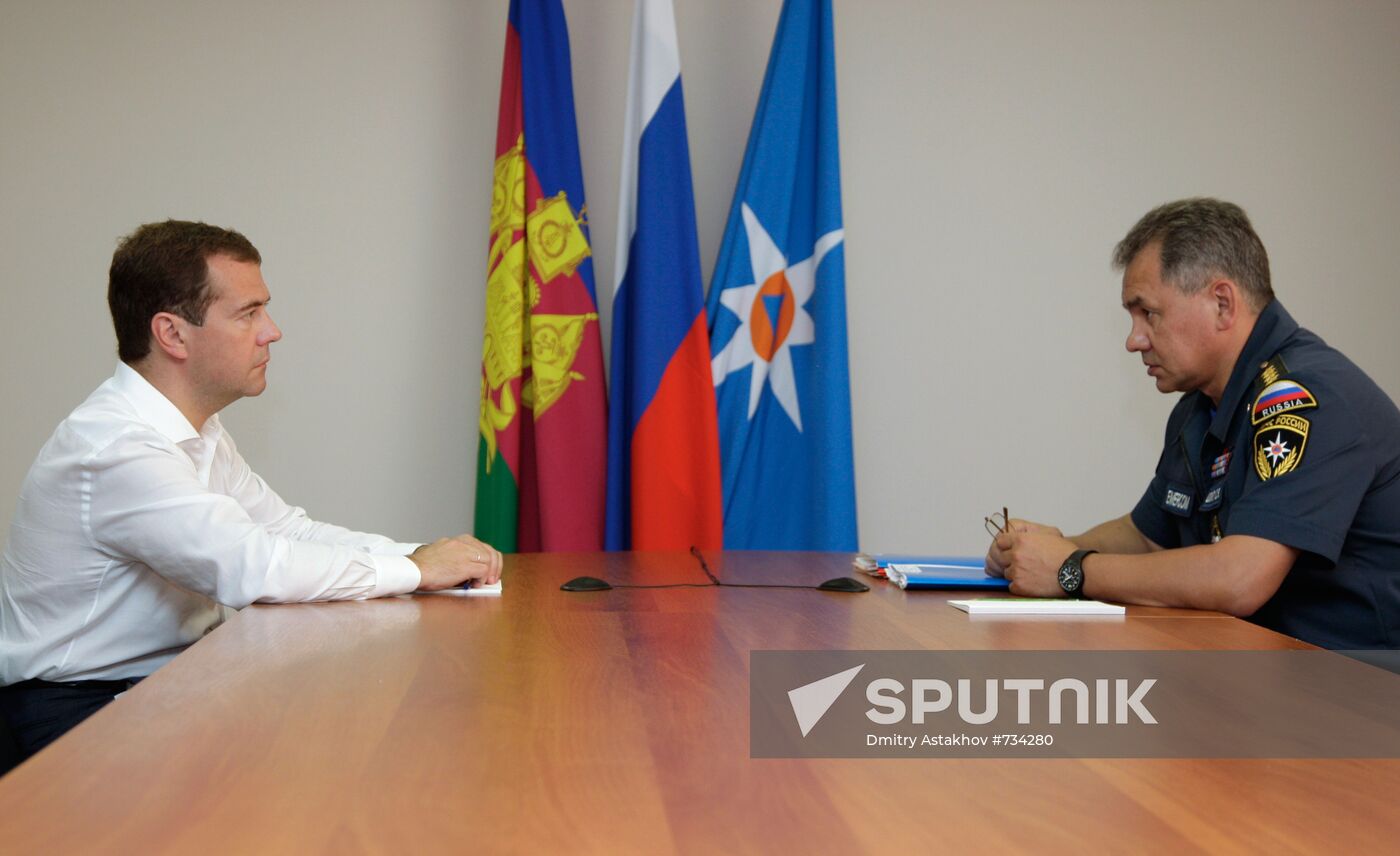 Dmitry Medvedev meets with Sergei Shoigu
