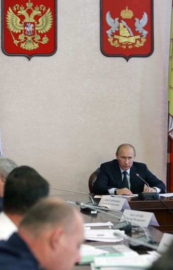 Prime Minister Vladimir Putin holds meeting in Voronezh