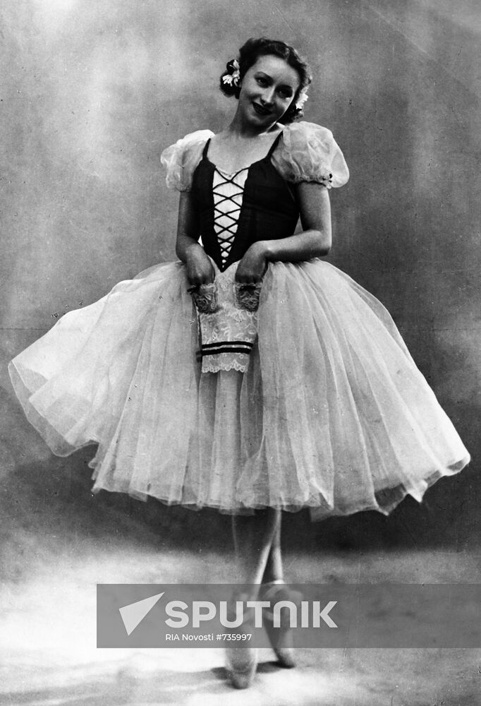 G. Ulanova as Giselle in A. Adam ballet "Giselle"