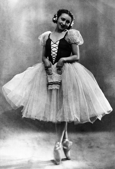 G. Ulanova as Giselle in A. Adam ballet "Giselle"