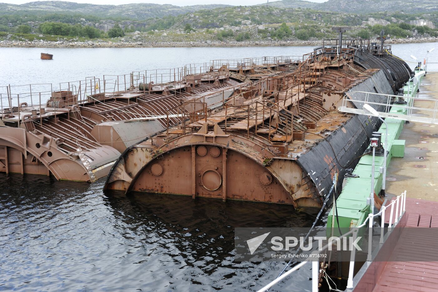 Storage area for reactor compartments in Murmansk Region