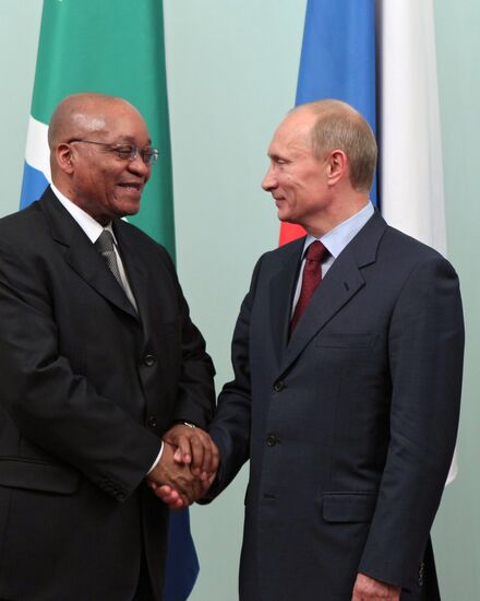 Meeting of Vladimir Putin and Jacob Zuma
