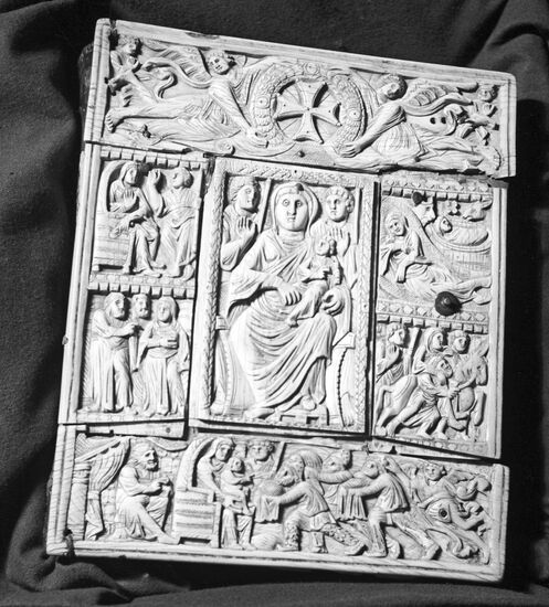 Ivory binder of Manuscript dated 989 A.D.