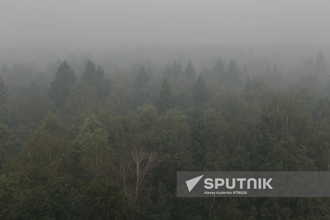 Smoke from wildfires in Troitsk