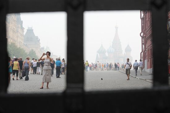 Moscow smothered in wildfire smog