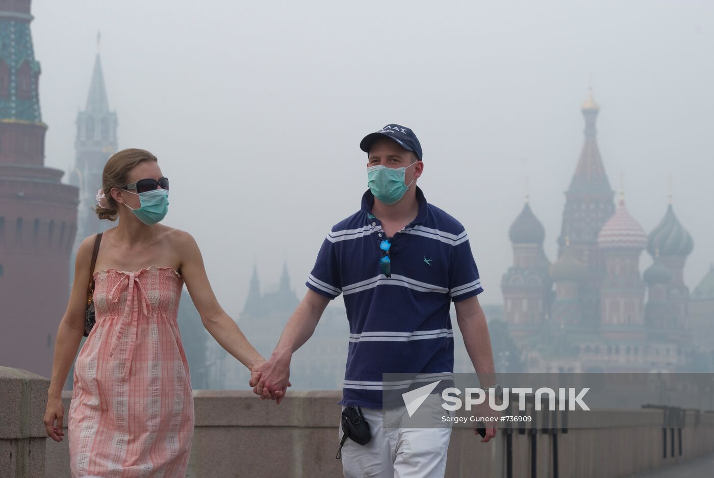 People in gas masks