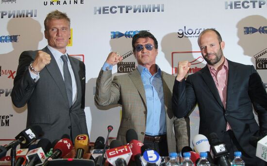 Dolph Lundgren, Sylvester Stallone and Jason Statham