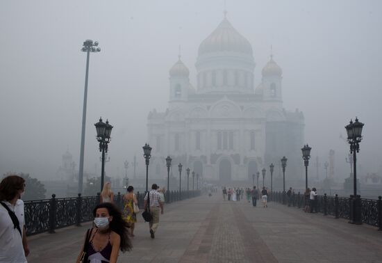 Moscow engulfed in wildfire smoke