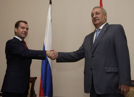 Dmitry Medvedev visiting Abkhazia