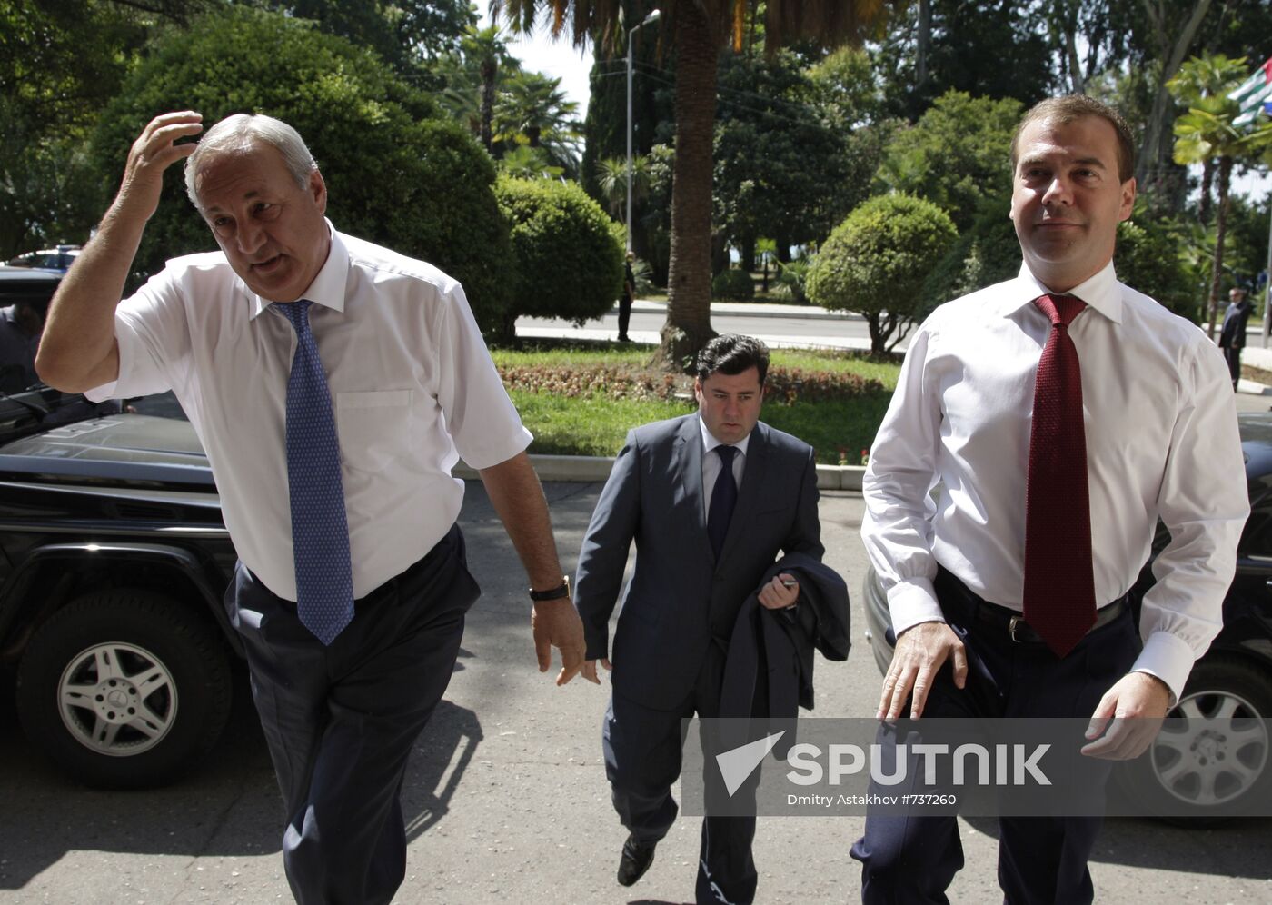 Dmitry Medvedev visiting Abkhazia