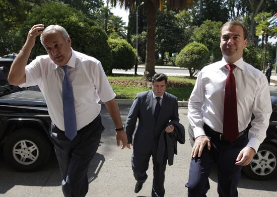 Dmitry Medvedev visiting Abkhazia