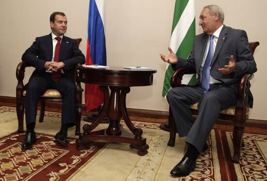 Dmitry Medvedev visiting Abkhazia