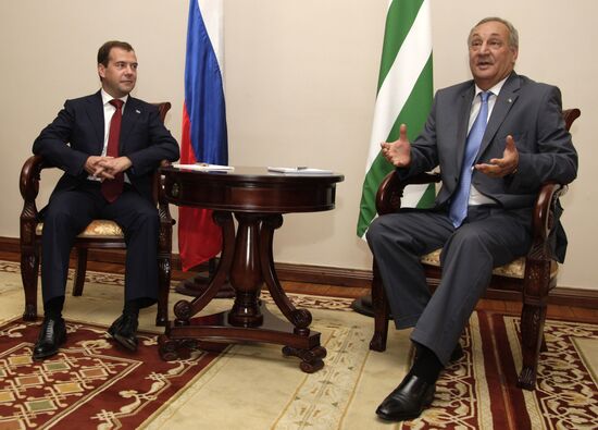 Dmitry Medvedev visiting Abkhazia