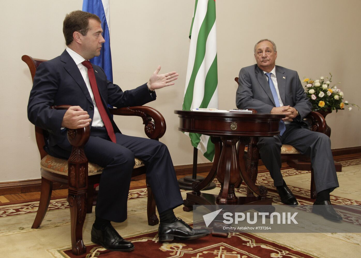 Dmitry Medvedev visiting Abkhazia